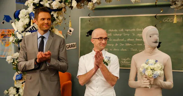 Season 1 thumbnail of Pierce holding Jeff's face